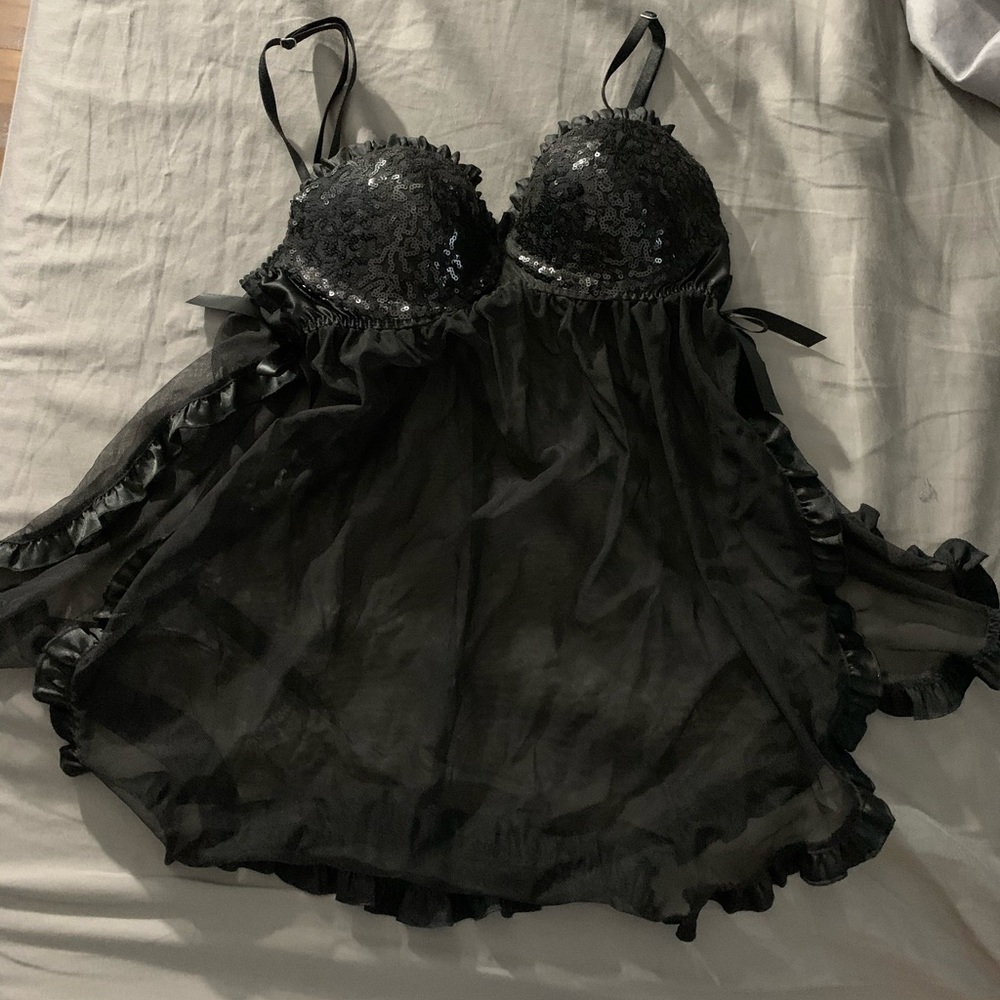 Victoria’s Secret lace and sequin chemise